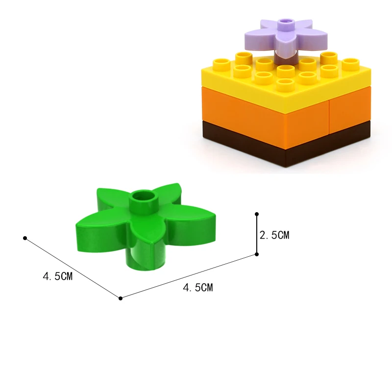 DIY Farm Life Series Large Particles Grass Tree Brick Building Blocks  Compatible with DuploING Education Toy for children (10)