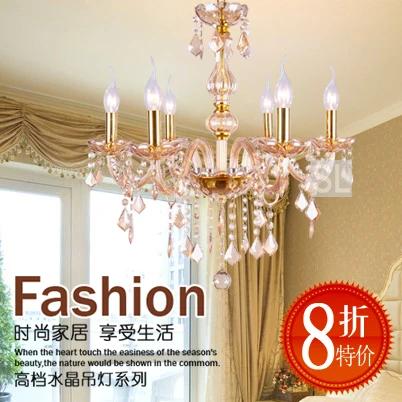 lamp crystal lights pendant stair lamps candle restaurant living light