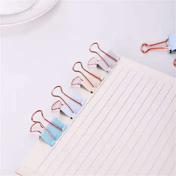

6/8pcs Kawaii Metal Paper Clip Simple High Quality Colorful Candy Color Clip for Book Stationery School Office Binding Supplies