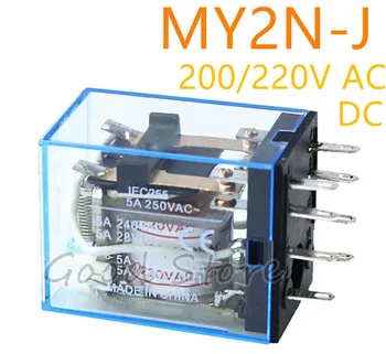 

MY2NJ Relay Coil General DPDT Micro Mini Electromagnetic Relay Switch AC/DC 220V Power Relay Switch LED