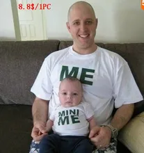 Famille look tel père, tel fils tenues mère et enfants papa garçon coton t-shirt vêtements assortis me et mini me home vêtements
