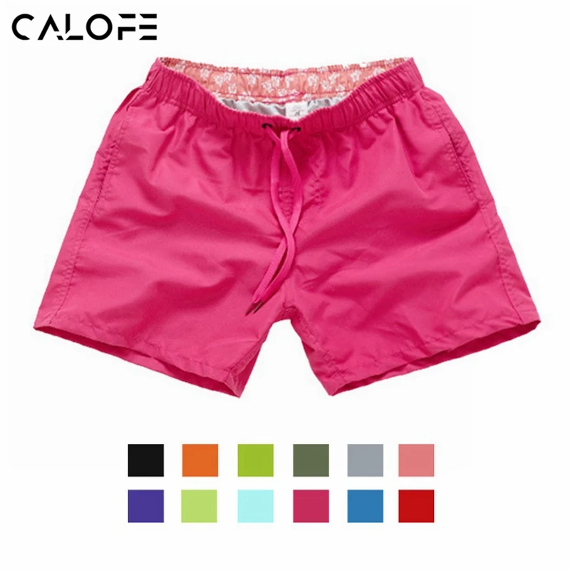 CALOFE 2018 Board Shorts Men Bottom Beach Shorts Briefs Swimwear Swimming Trunks Bermuda Swim Surf Sport Swimsuit Quick Dry