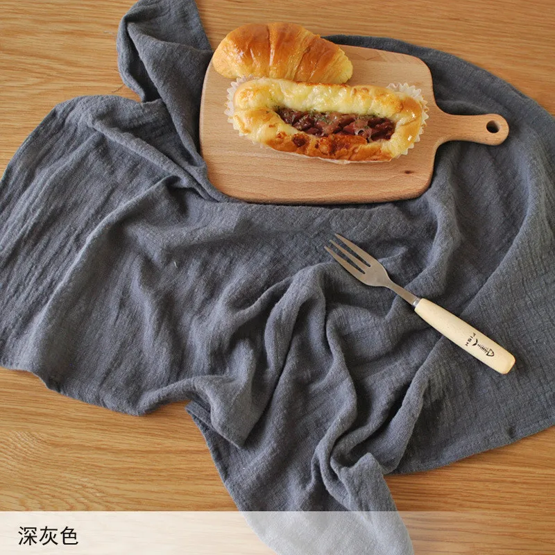 

Enipate Japanese Style Mat Napkin Solid Simple Table Napkin Cotton Linen Dessert Tea Towels Kitchen Dishcloth Placemats 45*65cm