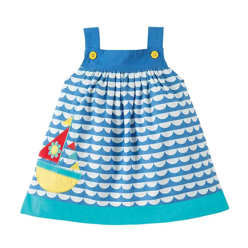 Little maven/Новинка г.; летнее Брендовое платье для маленьких девочек; детский хлопковый сарафан без рукавов в полоску с цветочным принтом