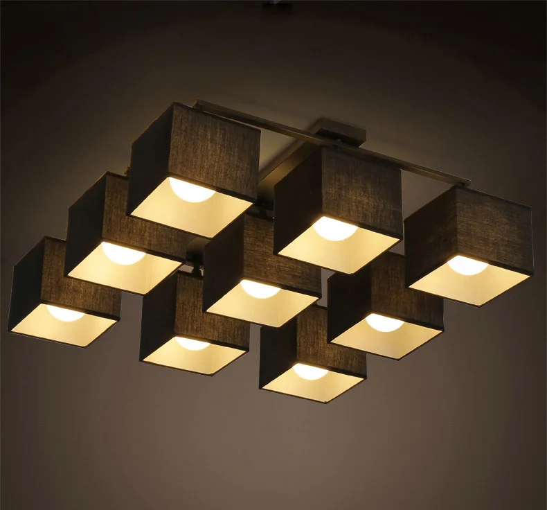 HAIXIANG Nordic fabric Cloth Ceiling Lights living room bedroom lamp