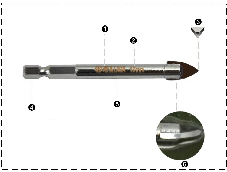 LAOA 6 мм, 8 мм, 10 мм, набор керамических сверл для сверления сверла, сверления из стеклокерамического гранита, другой жесткий материал