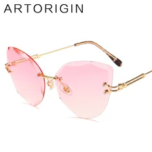 Роскошные солнцезащитные очки "кошачий глаз" для женщин, окантовка, оттенок, градиентный цвет, женские очки, новая мода, тренд, женские очки Oculos