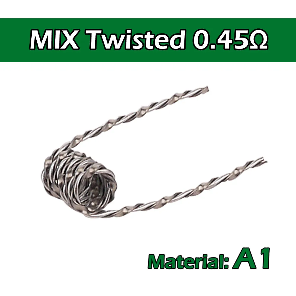 10 шт./кор. A1 Alien Clapton Flat Тигр плавленого Mix Twisted С HIVE с сопротивлением QUAD преднамотанные койлы для RDA распылитель Vape ручка DIY Аксессуары Катушка