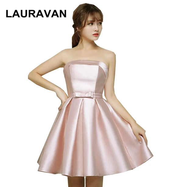 pale pink strapless dress