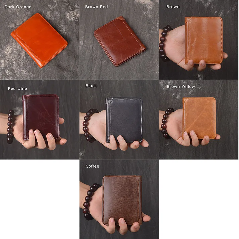 Кошелек унисекс RFID для женщин и мужчин Модный кошелек из коровьей кожи держатель
