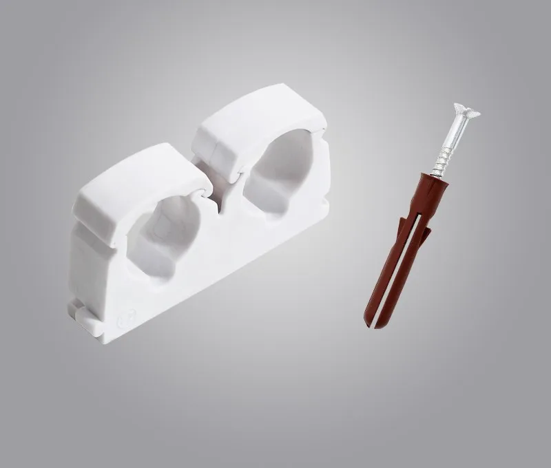 10pcs 15mm PVC Pipes Plumbing Fittings /double Pipe Clamp / Pipe Strap