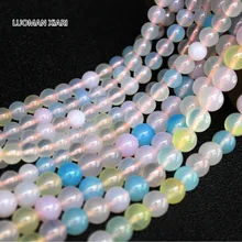 Luoman xiari круглые бусины из натурального агата AAA Morgan для