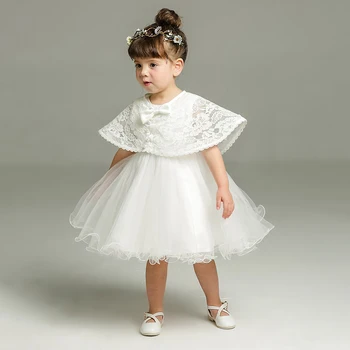 

DMfgd Newborn 0-24M Baby Girl Dresses with Shawl New Summer Kids Girl Birthday Party Evening Dress Kids Girl Clothes