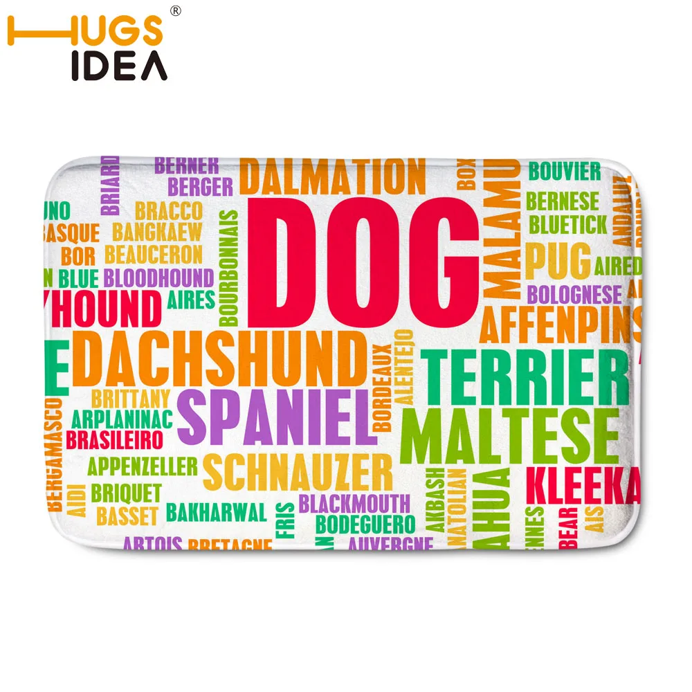 HUGSIDEA фланелевый ковер с принтом «Собака» и американский Стиль домашняя отделка спальни коврик Capacho Кухня коврик напольный, для коридора 59*40 см