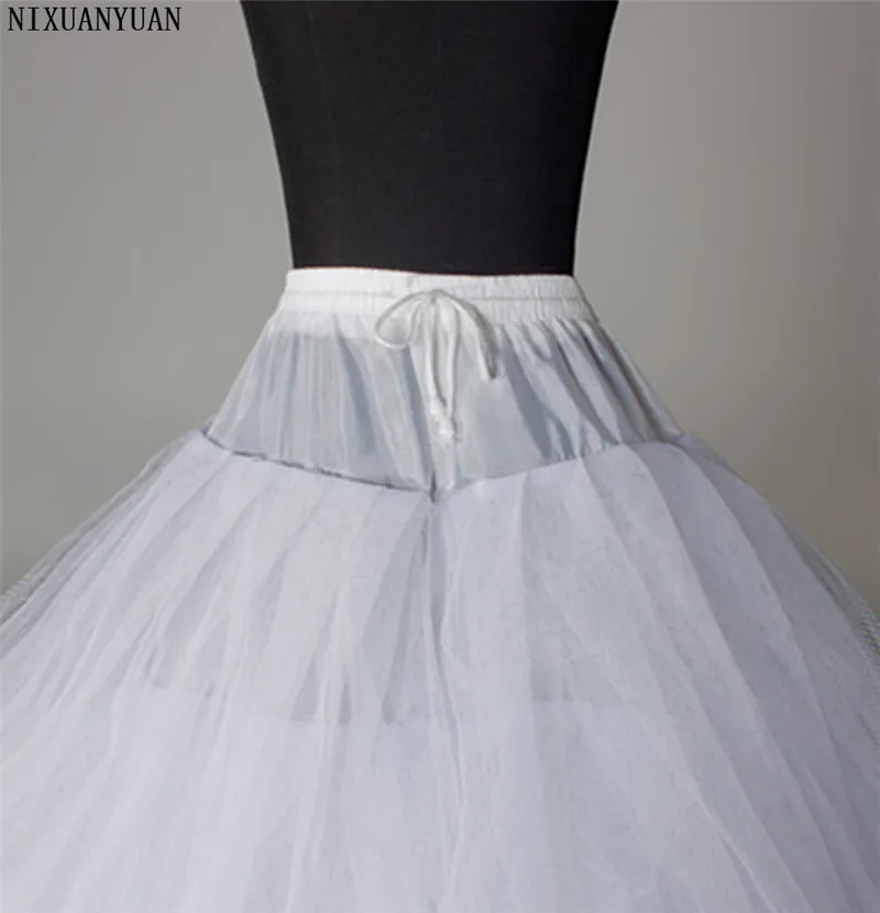 Свадебная Нижняя юбка Дешевые Свадебные аксессуары белая Нижняя юбка с кружевной аппликацией бальное платье Нижняя юбка для свадебного платья