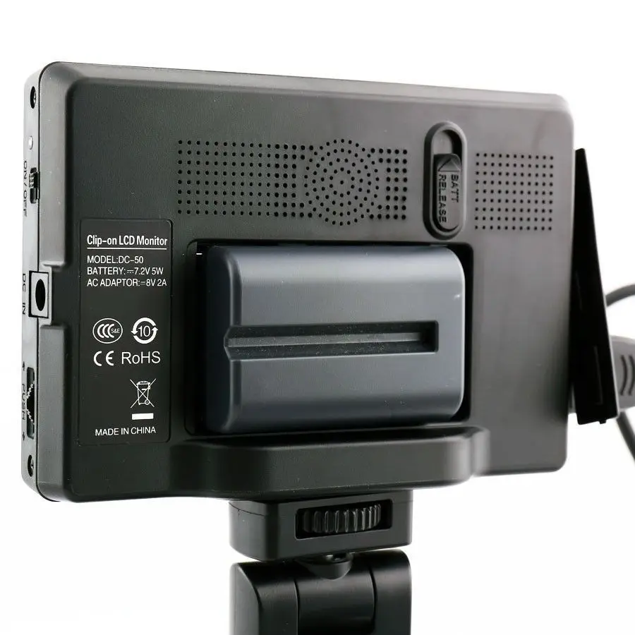  Viltrox DC 50 Viltrox DC-50 Portable 5 Inches Screen 480P Clip-on Color LCD Monitor HDMI for Canon 