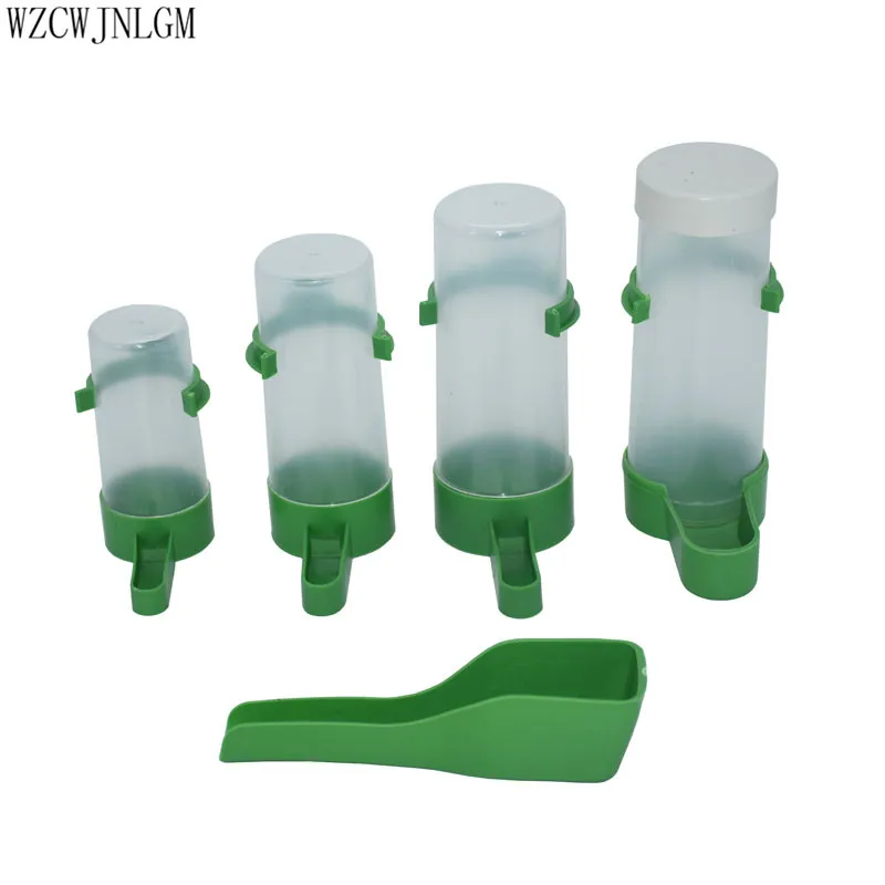 

Parrot Bird Drinker Feeder Watering Plastic with Clip for Aviary Budgie Cockatiel 60ml 90ml 140ml 150ml 2pcs