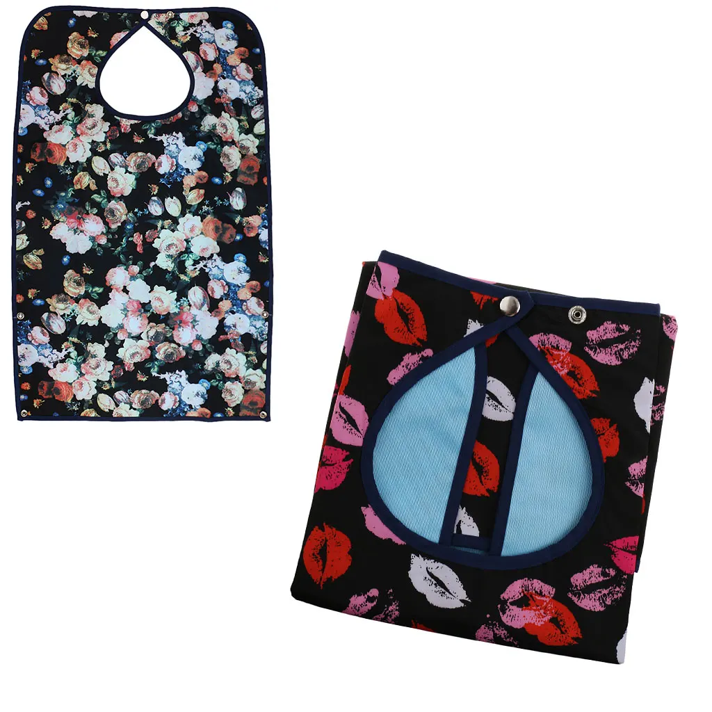 2 Pcs Resuable Adult Elderly Old Man Bib Eating Mealtime Aid Apron for Bedridden, Patient, Disability, Handicap