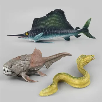 

Marine Organism Sea Animals Models Figurines Toys Simulation Sailfish Eel Dunkleosteus Gift For Kids