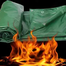 Индивидуальные 500 г/кв. м 2 м x 2 м огнестойкий, высокая термостойкость брезент, водонепроницаемый, пылезащитный брезент, наружная противопожарная защита