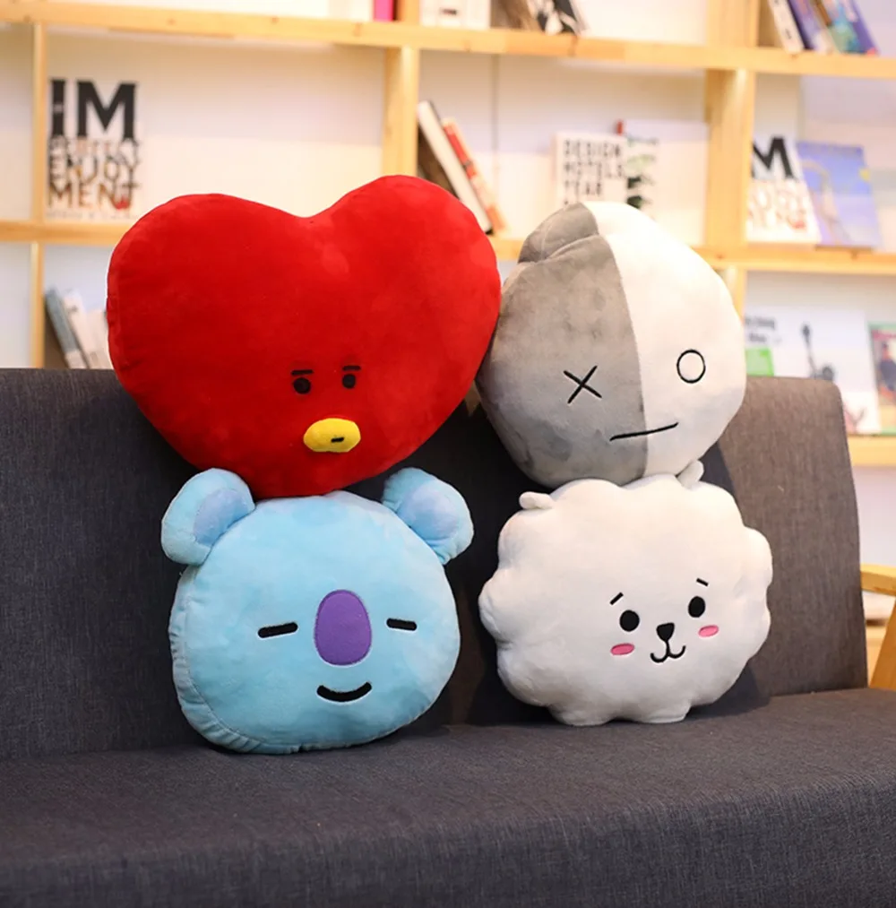 

30*40cm Bangtan Boys BTS bt21 Kawaii Pillow Plush Toy cushion TATA VAN COOKY CHIMMY SHOOKY KOYA RJ MANG Gift For Children