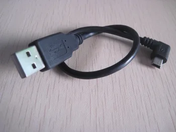 

1PCS---Left angle mini USB male to a male USB data/charging cable cord for cellphone/PC/tablet/laptop 25cm#44