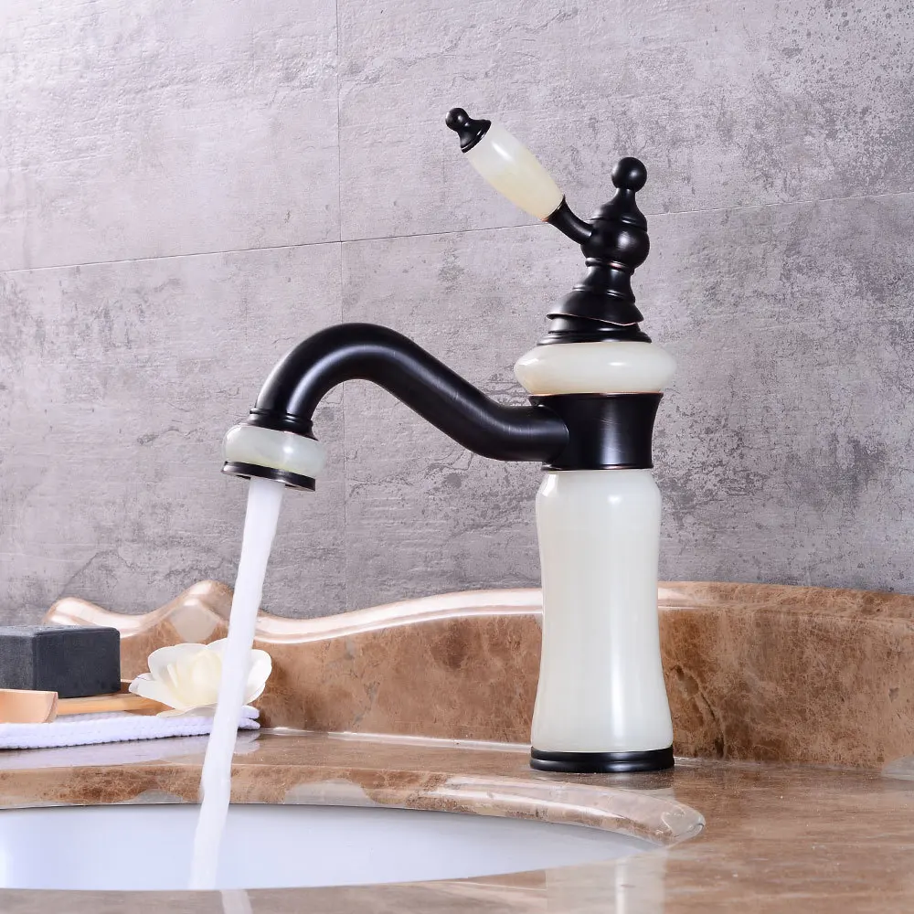 

Pot faucet with diamond bathroom faucet black ceramic mixed faucet, single handle cold hot water washbasin faucet