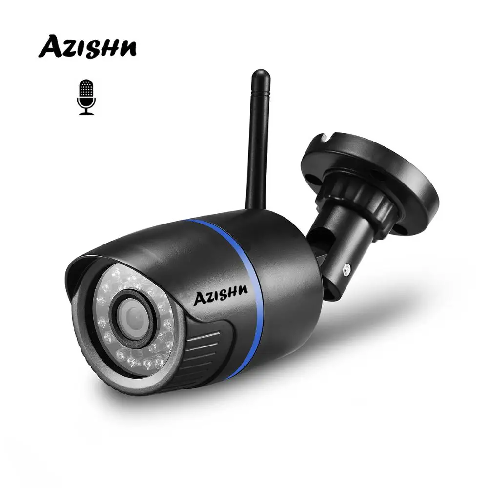 AZISHN 1080P 2.0MP Wifi IP камера Аудио наружная камера ночного видения Onvif Беспроводная цилиндрическая камера видеонаблюдения XM530AI iCSee со слотом для SD карты