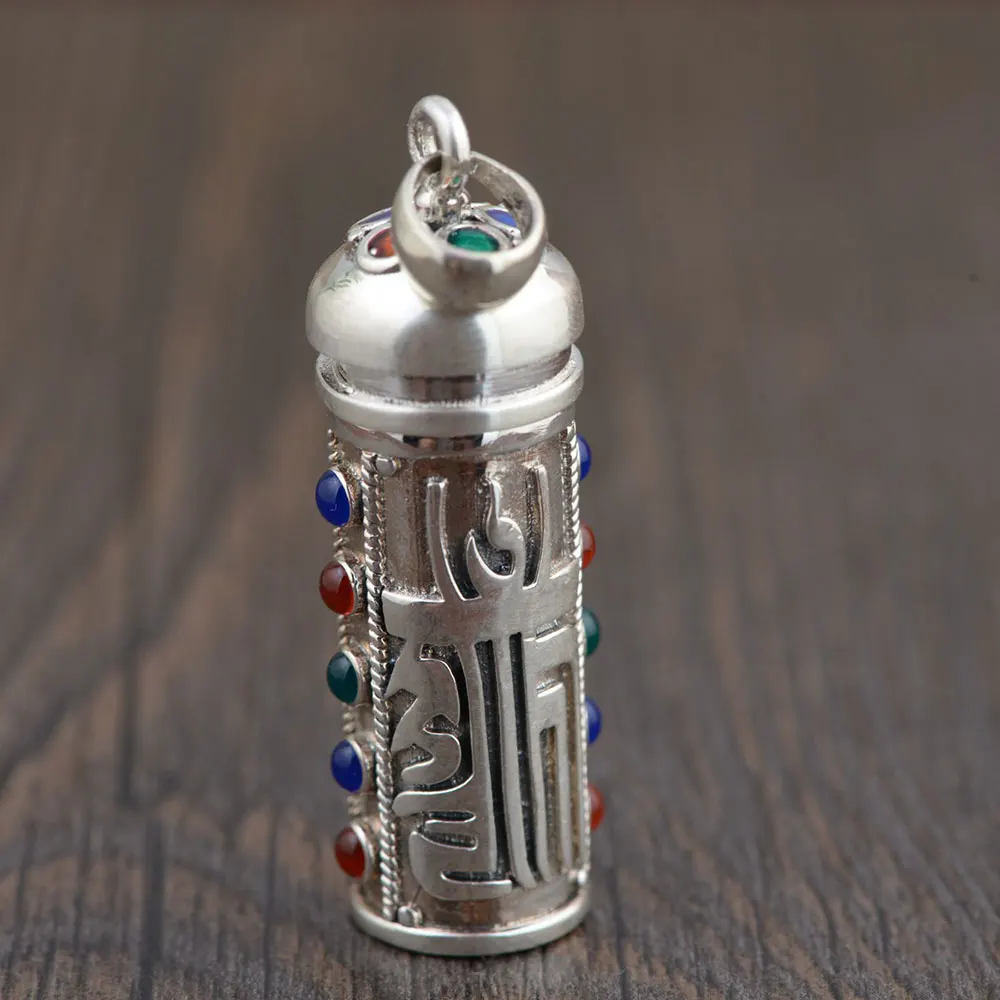 

FNJ 925 Silver Bottle Pendant New Fashion Luck Gawu Box 100% Pure S925 Solid Thai Silver Pendants for Women Men Jewelry Making