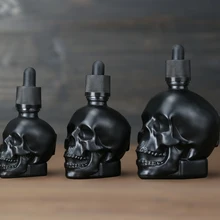 Черный Стекло на каждый день череп горький бутылка горький медицинская капельница горький бутылка флаконы для духов 30/60/120 мл