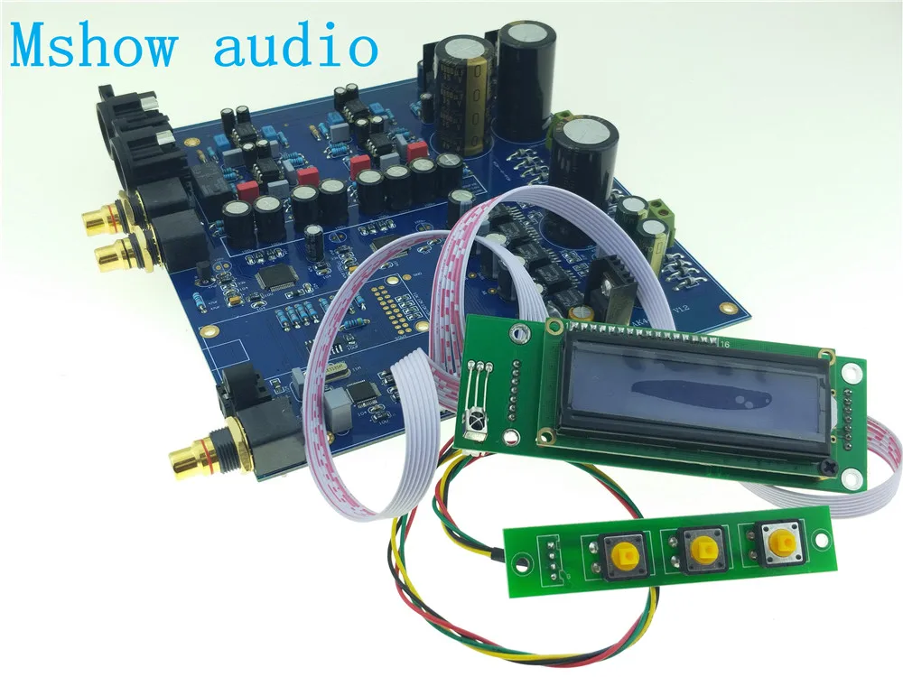 Двойной AK4497 AK4497EQ AKM HIFI DAC DSD декодер XLR сборная плата опция XMOS cpld или Amanero