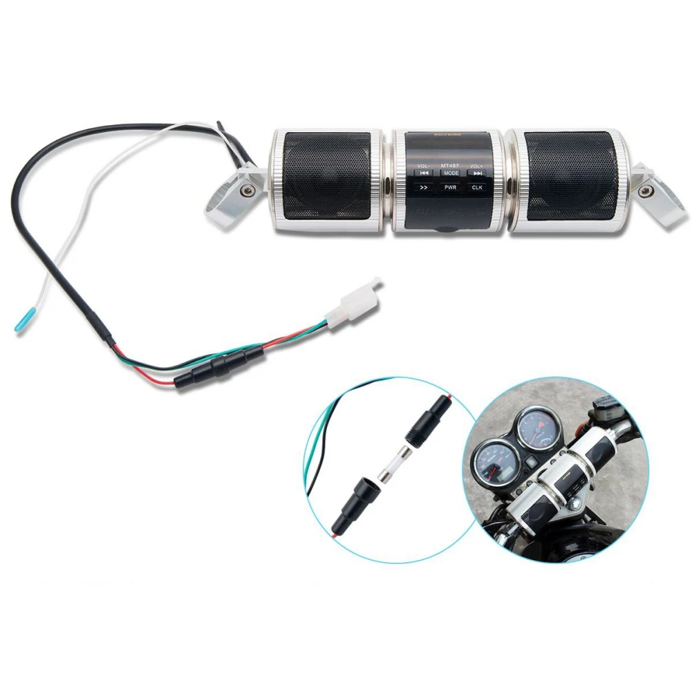 MP3 плеер динамик Bluetooth Музыка FM радио водонепроницаемый регулируемый кронштейн мотоцикл аудио стерео светодиодный дисплей стерео MP3-плеер