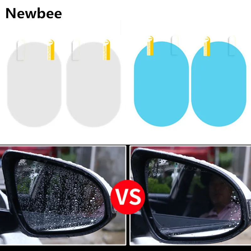 

2PCS Car Sticker Rearview Mirror Protective Film Anti Fog Window Clear Foil Rainproof Protective Soft Film Auto Accessories