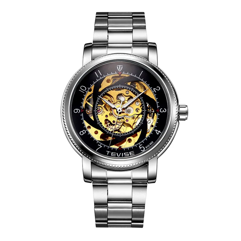 TEVISE Brand Authentic Men s Skeleton Automatic Mechanical Waterproof Male Wrist font b Watch b font