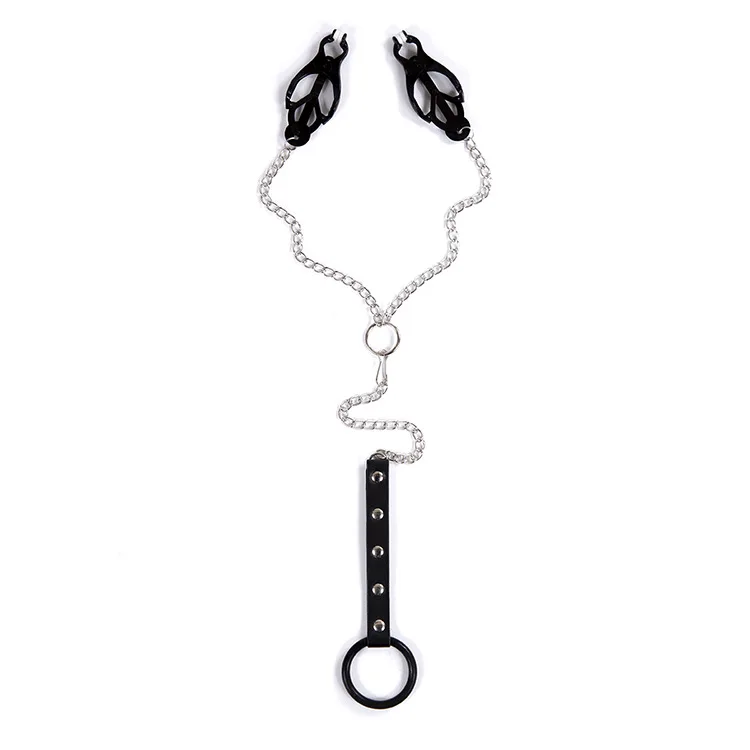 Секс-игрушки для пар мужской металлический ниппель зажимы кожаное кольцо для пениса БДСМ-бондаж секс аксессуары взрослые игры петух кольцо