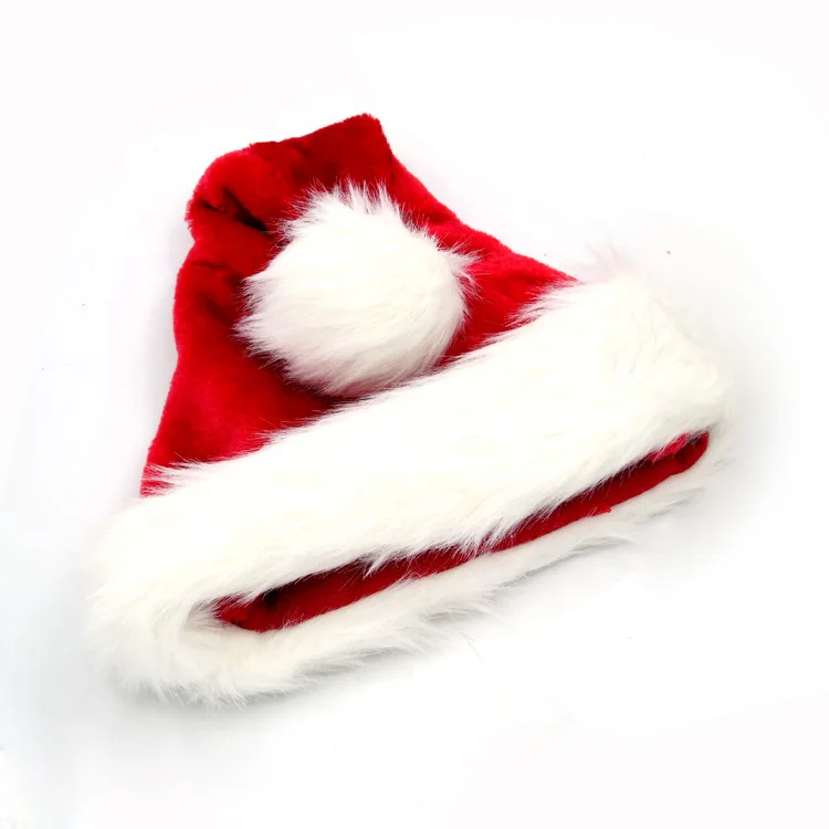 1pc High Quality Christmas Santa Claus Red Hats Caps For Adult And Children XMAS Decor New Year's Gifts Home Party Supplies