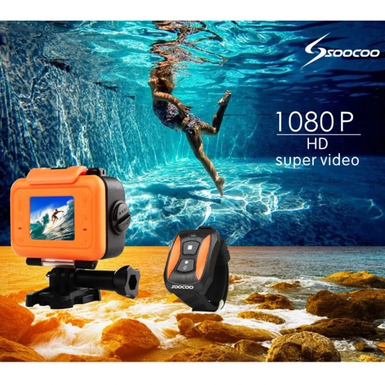 SOOCOO S60 HD 1080P WiFi Спортивная экшн-камера 170 градусов широкоугольный объектив 60 м водонепроницаемый 2,4G беспроводной пульт дистанционного управления