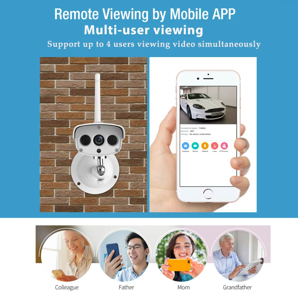 VStarcam C16S WiFi ip камера наружная 1080 P Водонепроницаемая безопасности IR ночного