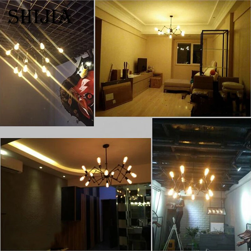 

Loft Restaurant Bar America Country Iron Chandelier Vintage Expansion Office Room Chandelier Spider Free Freight