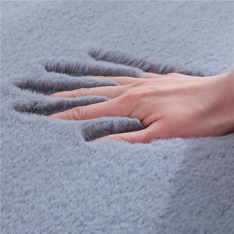 Faux Rabbit Hair Fur Rug Soft Carpets For Living Room Home Shaggy