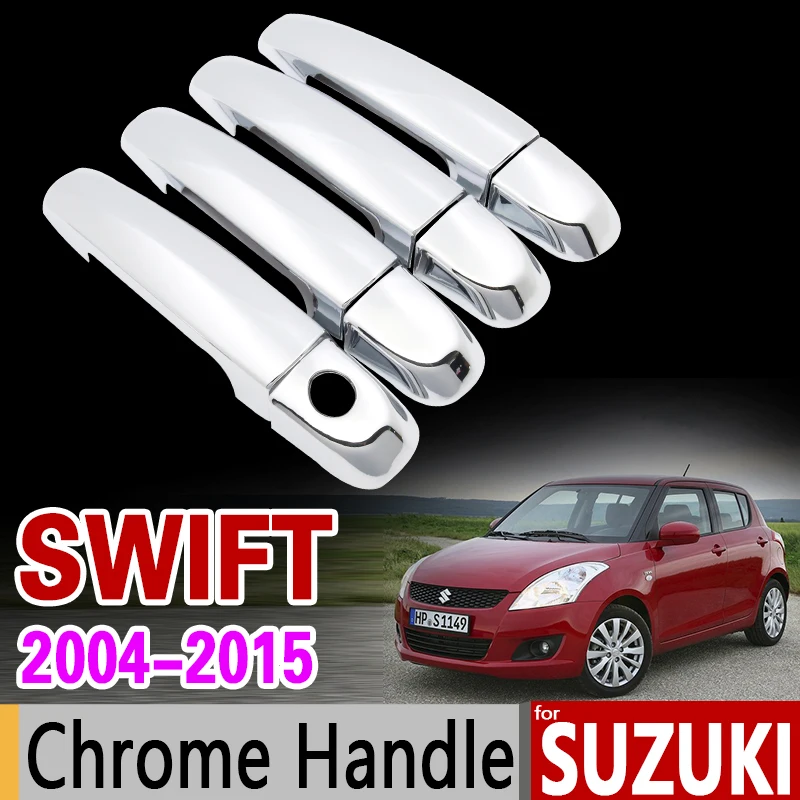 Хромированная накладка на дверную ручку для Suzuki Swift 2004 2005 2007 2009 2011 2013 2014 2015