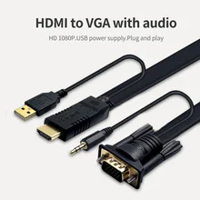 1080 HD High Resolution HDMI Male to VGA Male Converter font b Cable b font with