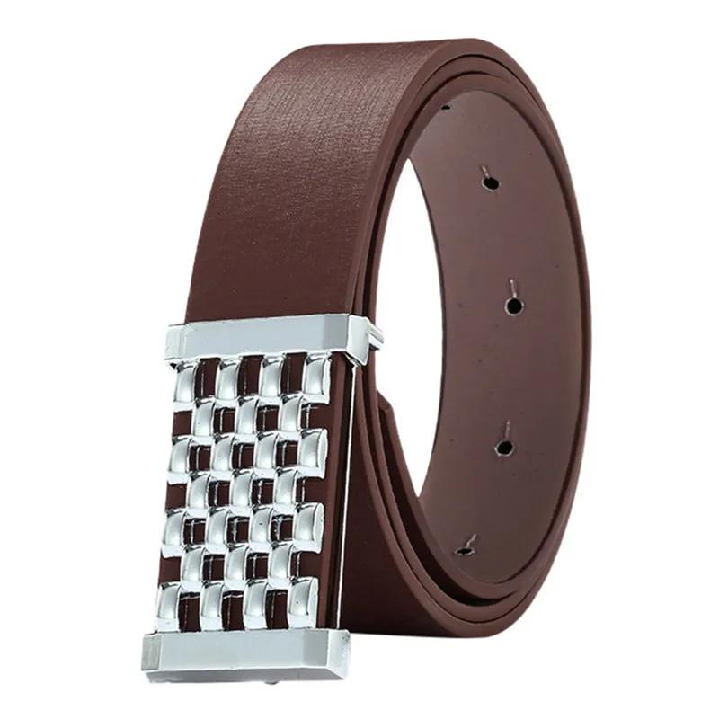 Fashion Unisex Solid Color Casual Leisure Wide Leather Belt Waistband for women men Fashion Accessory 40FE0607