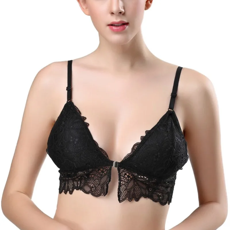 

Women Solid Bra Sexy Lingerie Back Lace Large Size One-piece Anti-missing Sexy Vest Wrapped Chest Women Underwear