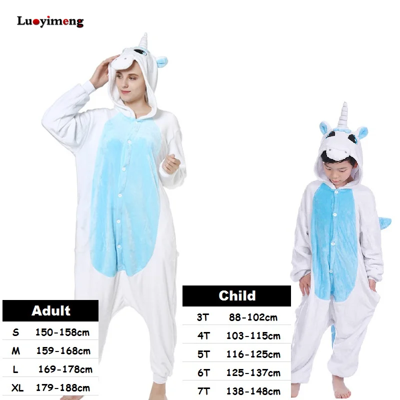 Новые фланелевые радужные звезды Единорог Пижама Kigurumi Унисекс Взрослые костюм