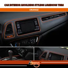 Одежда высшего качества 20 м автомобиля салон, Торпедо панель шестерни украшения Стайлинг отделкой DIY полосы световой оранжевый