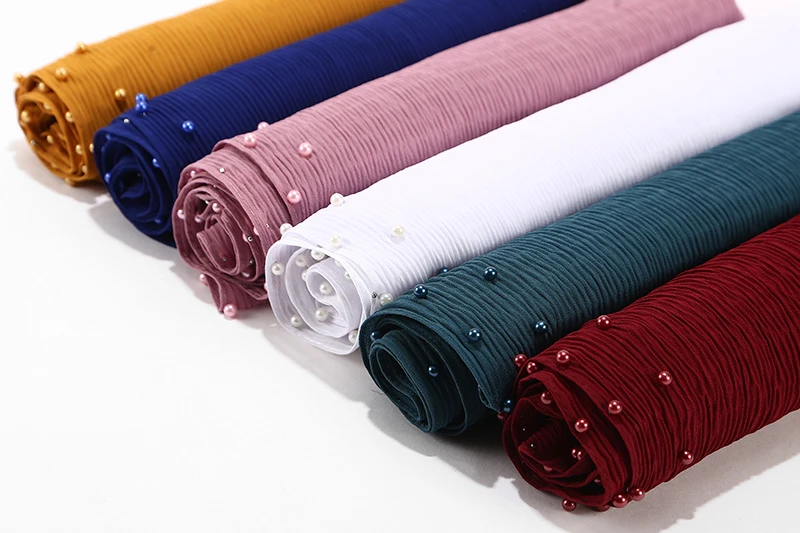 

1 pc womens Big size bubble chiffon plain wrinkle soft crumple shawls hijab spring muslim 21 color scarves/scarf