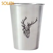 Чашка из нержавеющей стали, металлическая чашка, кофейное пиво, 500 мл, нержавеющая сталь, современный фламинго, металлическая чашка, деликатный холодный