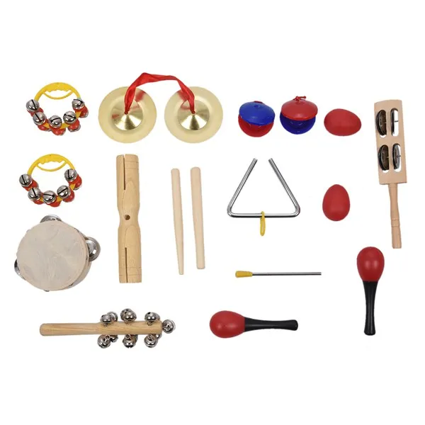 Лидер продаж перкуссионный набор для детей ясельного возраста музыкальные инструменты игрушки Группа индикатор ритма с чехлом