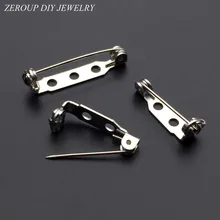 ZEROUP, 40 шт., белая брошь с K покрытием, база, безопасные булавки, брошь, барная установка, принадлежности для ювелирных изделий